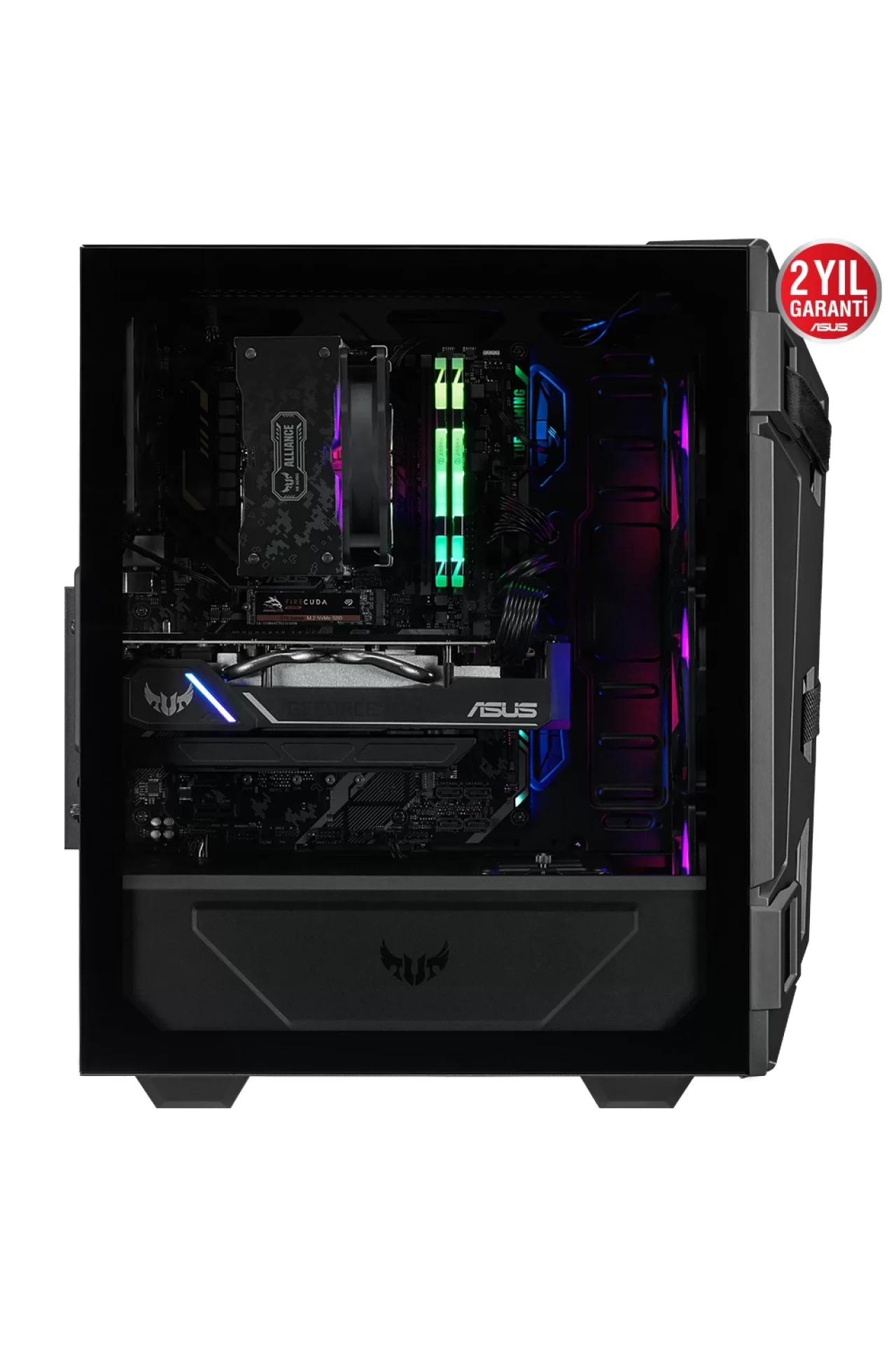 Asus TUF Gaming GT301 GamingGenTR Edition RGB Temperli Cam USB 3.1 Mid Tower Kasa