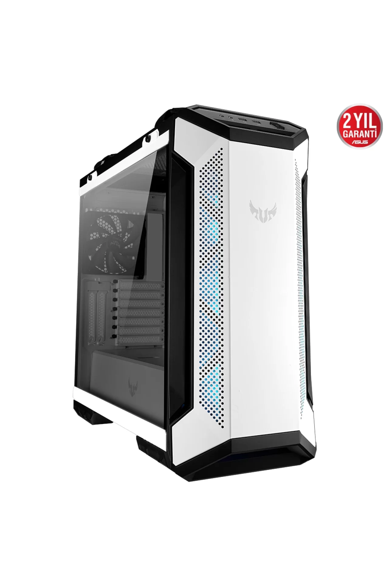 Asus TUF Gaming GT501 White Edition RGB Tempered Glass Mid Tower Kasa