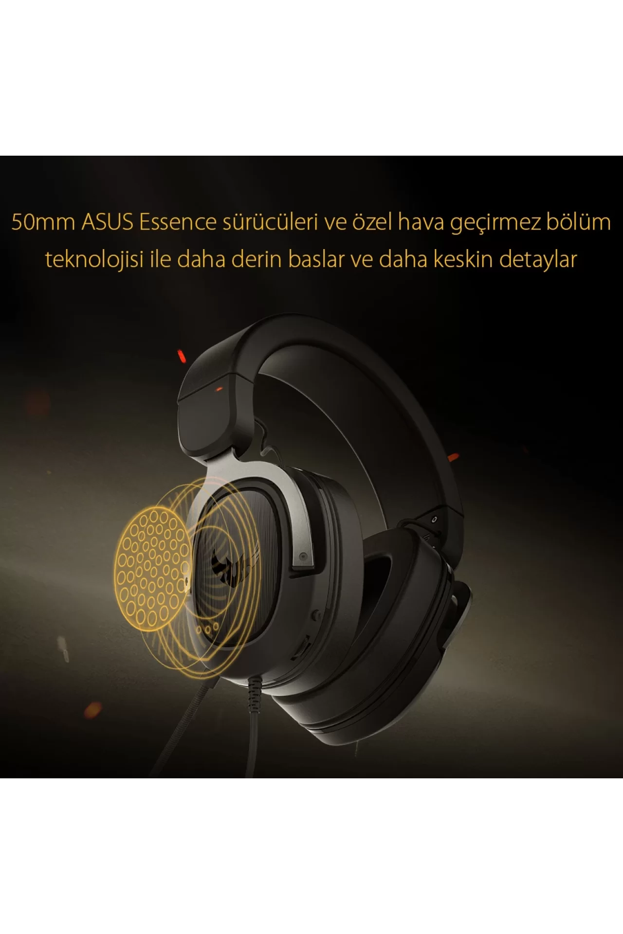 Asus TUF Gaming H3 Gun Metal 7.1 Surround Oyuncu Kulaklık (90YH028G-B1UA00)