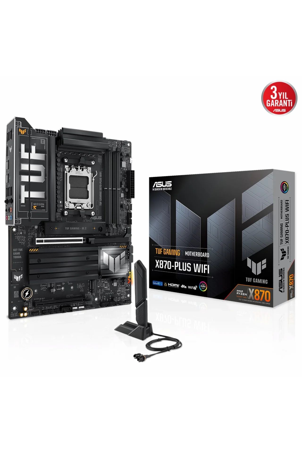 Asus TUF Gaming X870-PLUS WiFi 8000MHz(OC) DDR5 Soket AM5 M.2 HDMI ATX Anakart