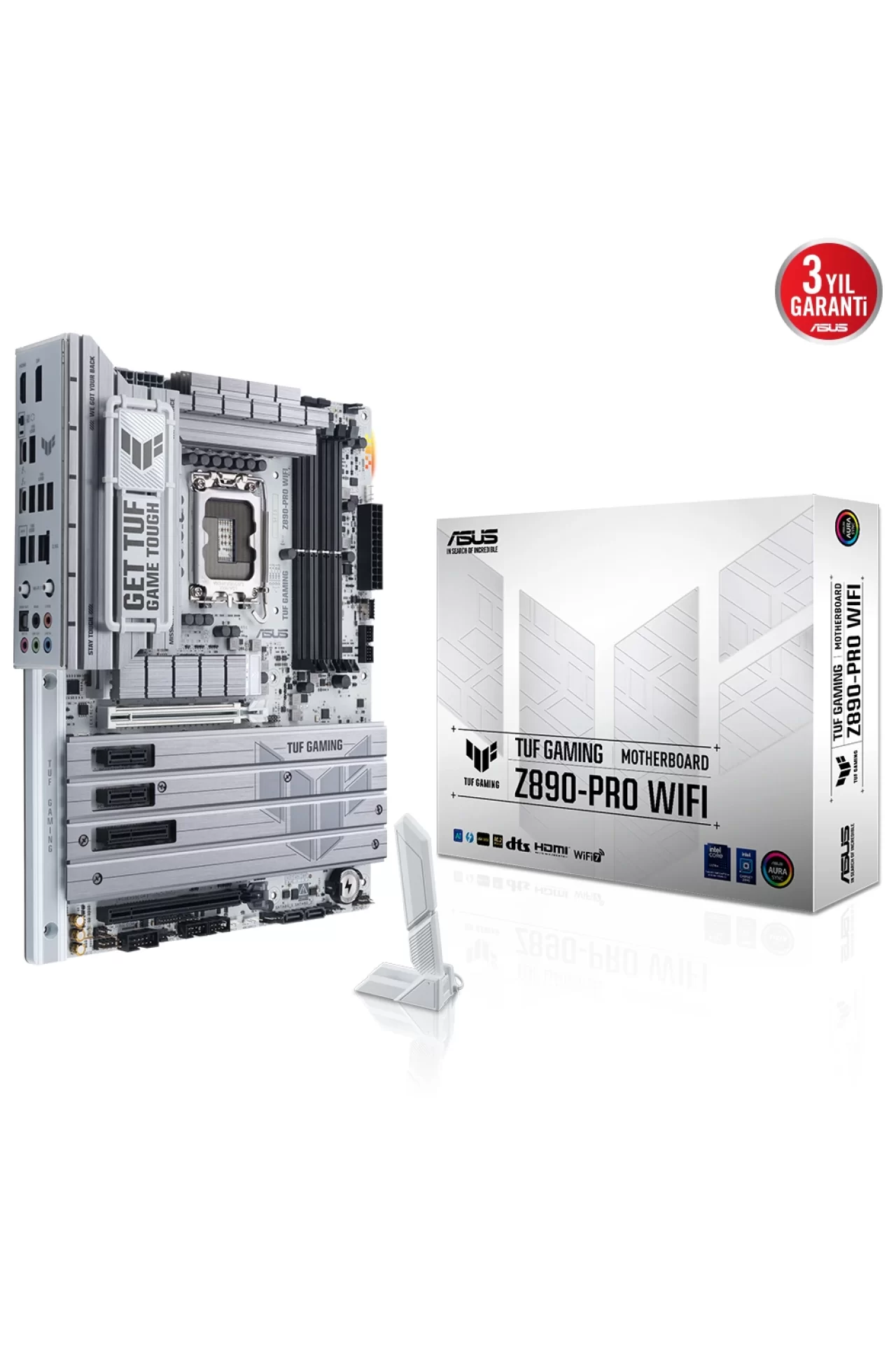 Asus TUF Gaming Z890-Pro WiFi 9066MHz (OC) DDR5 Soket LGA1851 M.2 HDMI DP ATX Anakart