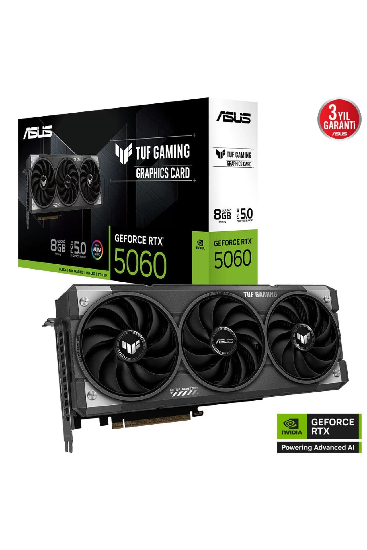 Asus TUF Gaming GeForce RTX 5060 8GB GDDR7 128 Bit DLSS 4 Ekran Kartı