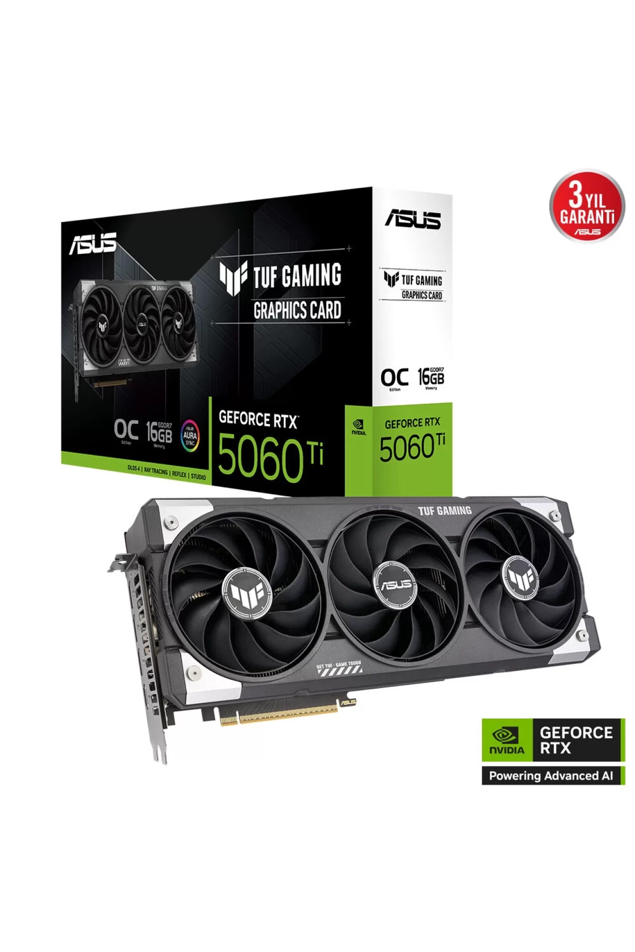 Asus TUF Gaming RTX 5060 Ti OC 16GB Ekran Kartı