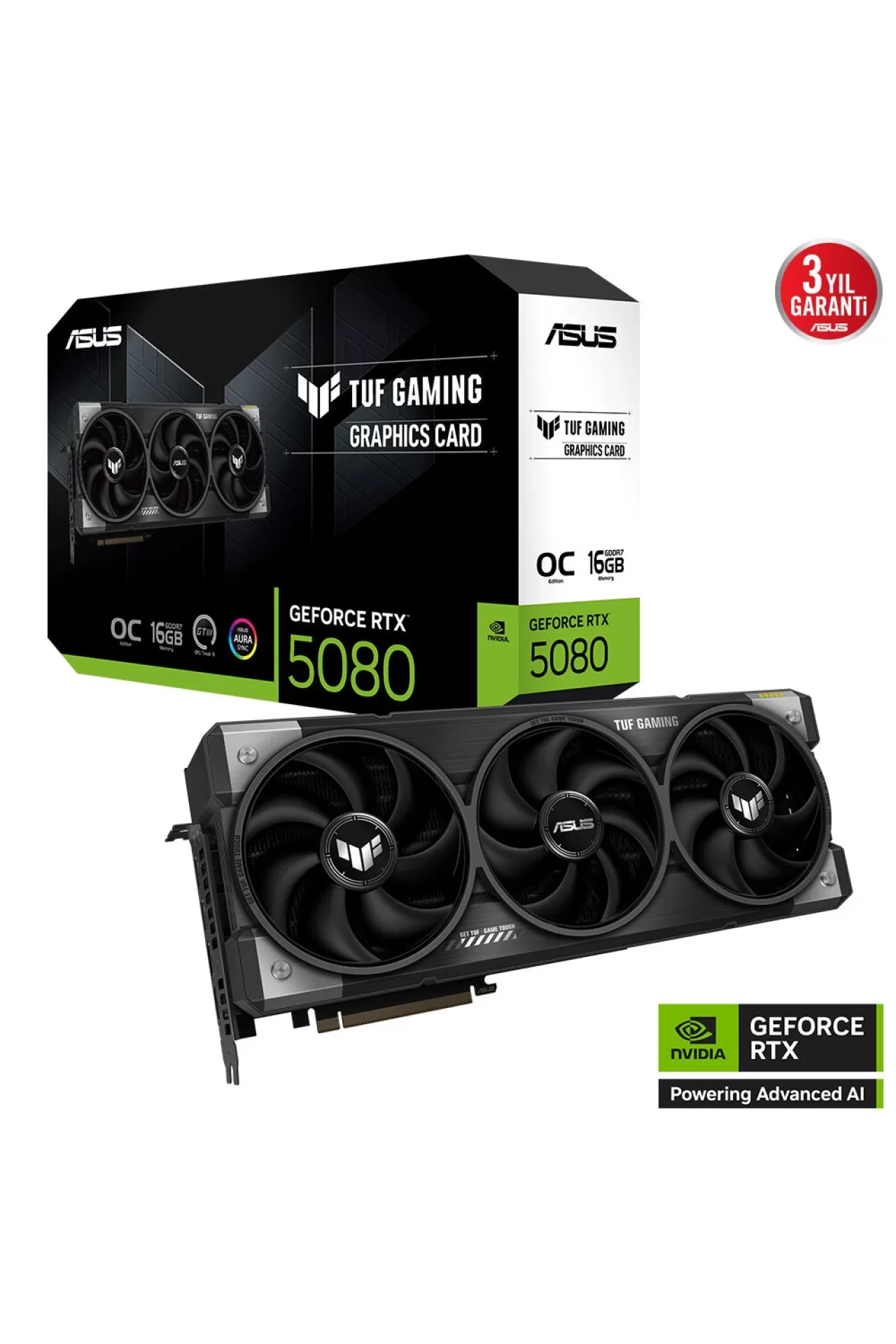ASUS TUF RTX5080 O16G Gaming RTX 5080 16GB Ekran Kartı