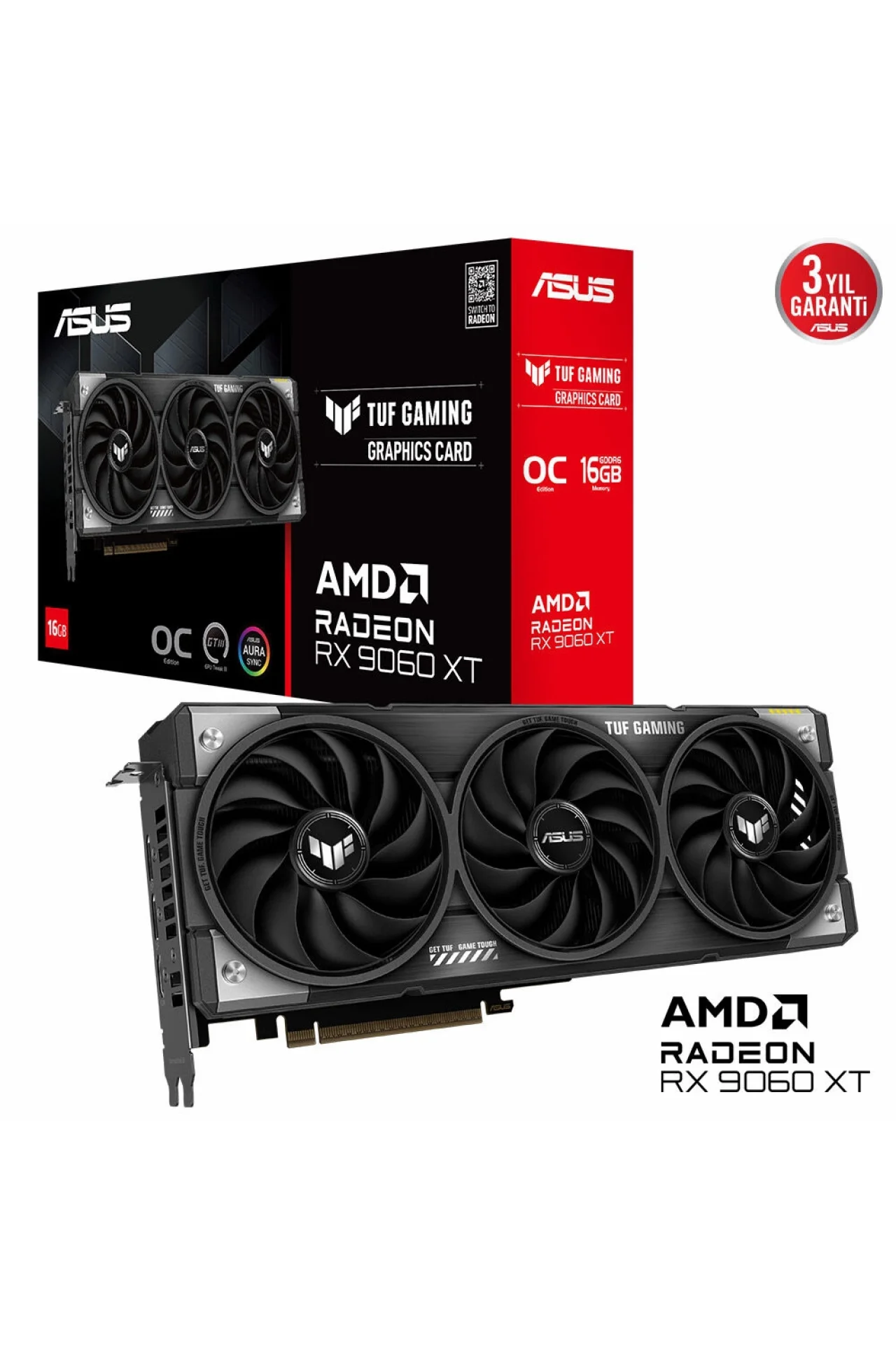 Asus TUF Gaming Radeon RX 9060 XT OC Ekran Kartı