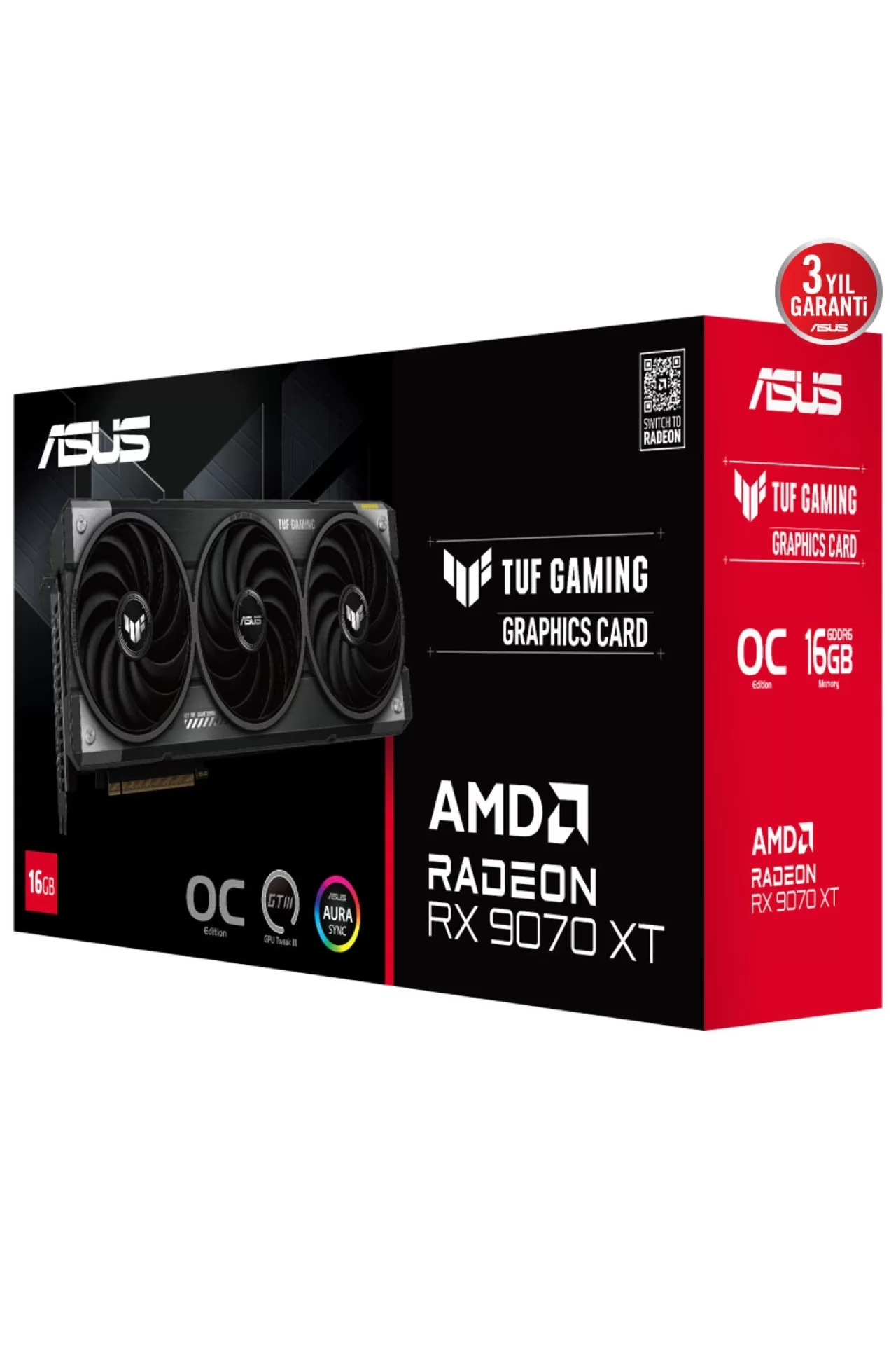 Asus TUF Gaming Radeon RX 9070 XT OC 16GB GDDR6 256 Bit Ekran Kartı