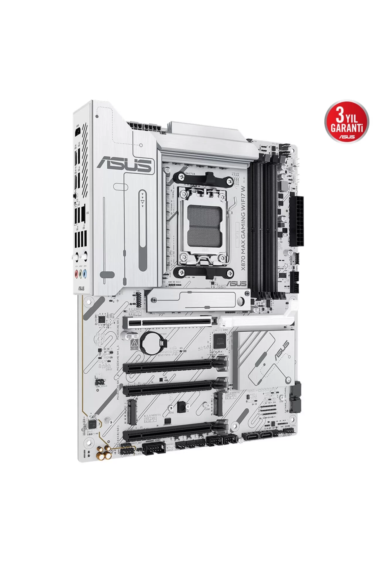 Asus X870 Max Gaming WIFI7 W 8000MHz (OC) DDR5 AM5 Soket M.2 HDMI USB4 ATX Anakart