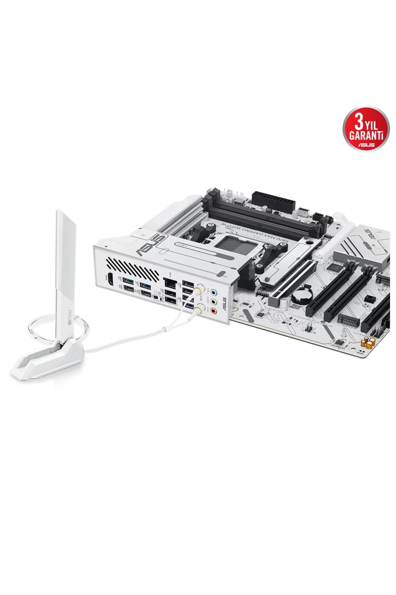 Asus X870 Max Gaming WIFI7 W 8000MHz (OC) DDR5 AM5 Soket M.2 HDMI USB4 ATX Anakart