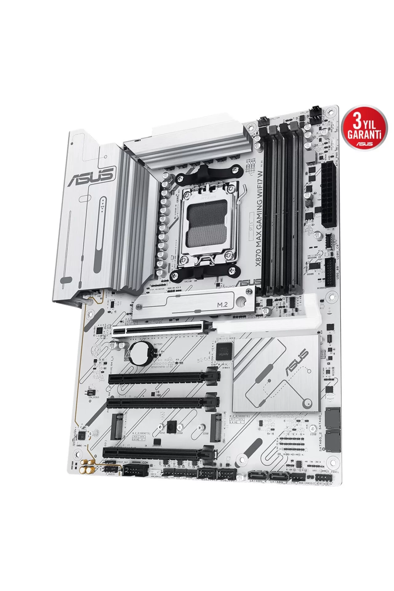 Asus X870 Max Gaming WIFI7 W 8000MHz (OC) DDR5 AM5 Soket M.2 HDMI USB4 ATX Anakart