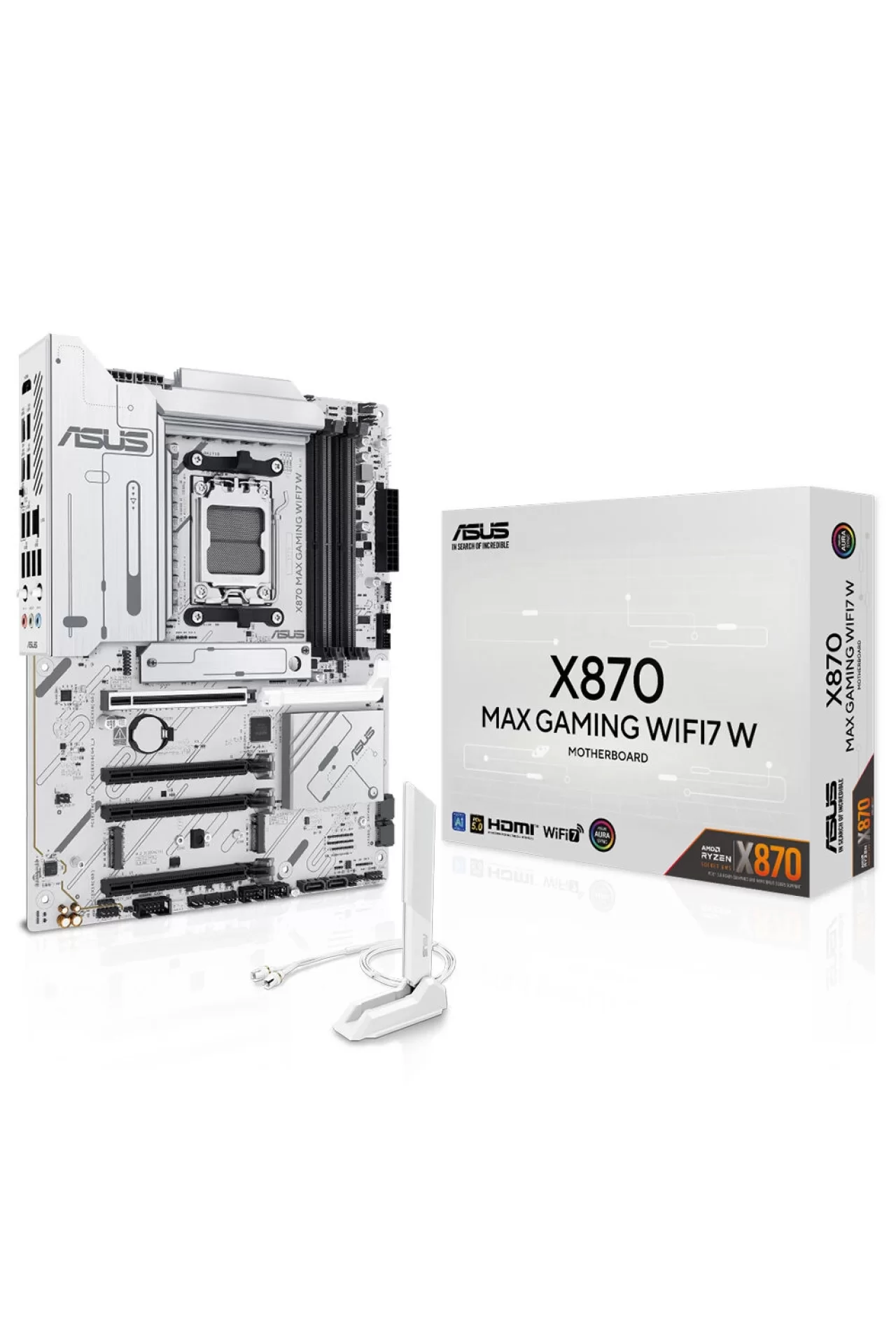 Asus X870 Max Gaming WIFI7 W 8000MHz (OC) DDR5 AM5 Soket M.2 HDMI USB4 ATX Anakart