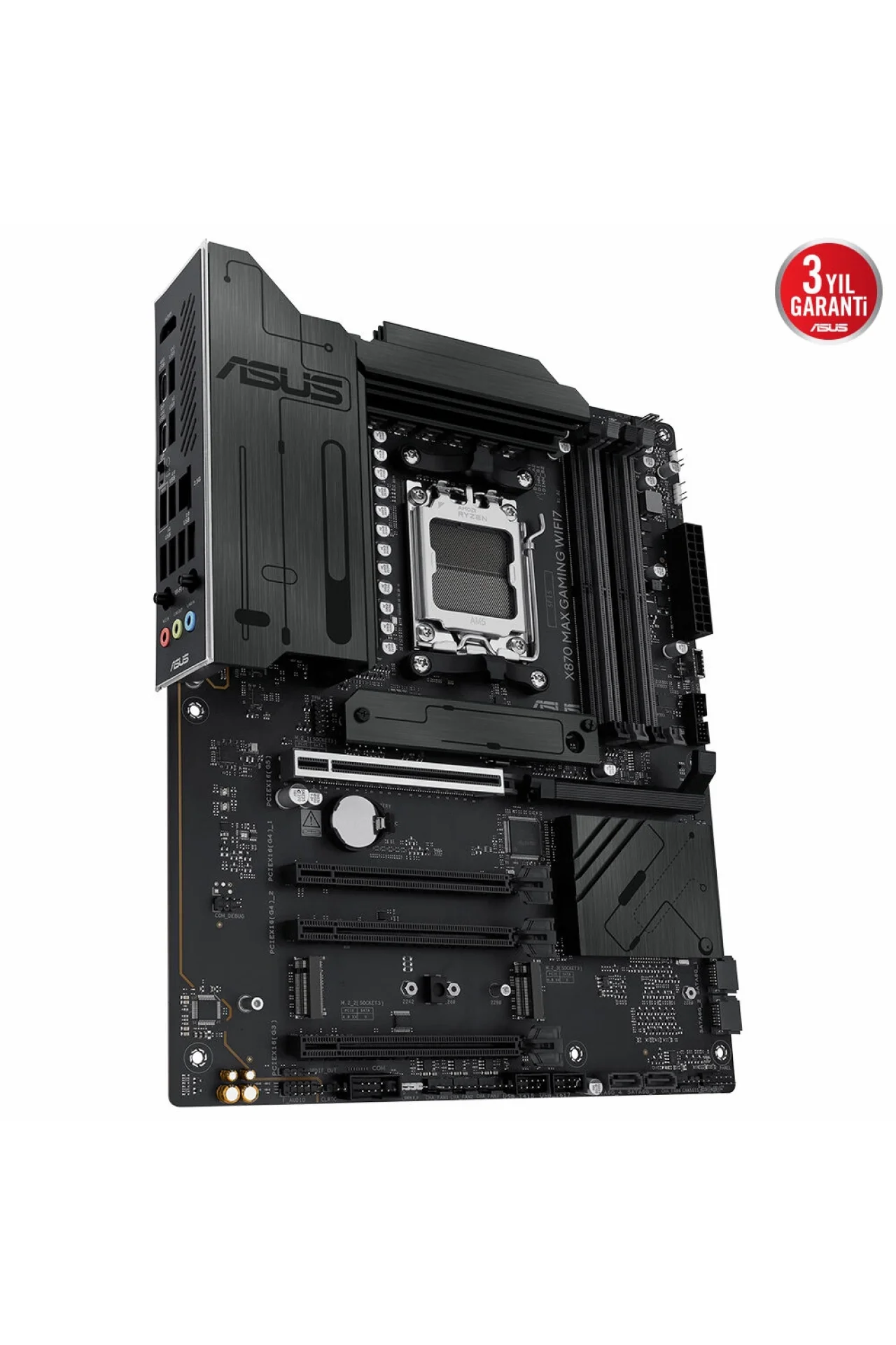 ASUS X870 Max Gaming WIFI7 8000MHz (OC) DDR5 Soket AM5 M.2 HDMI USB4 ATX Anakart