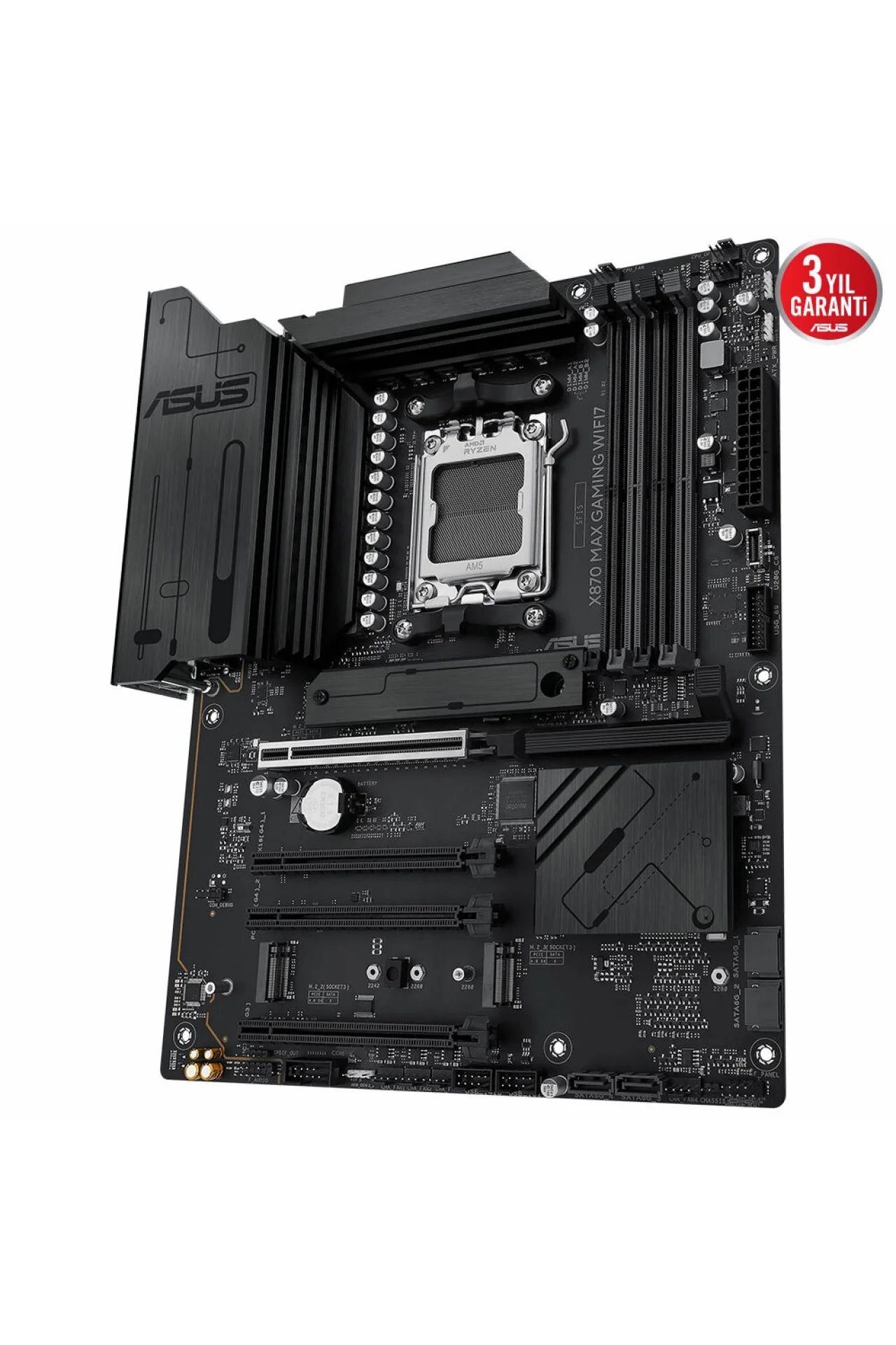 ASUS X870 Max Gaming WIFI7 8000MHz (OC) DDR5 Soket AM5 M.2 HDMI USB4 ATX Anakart
