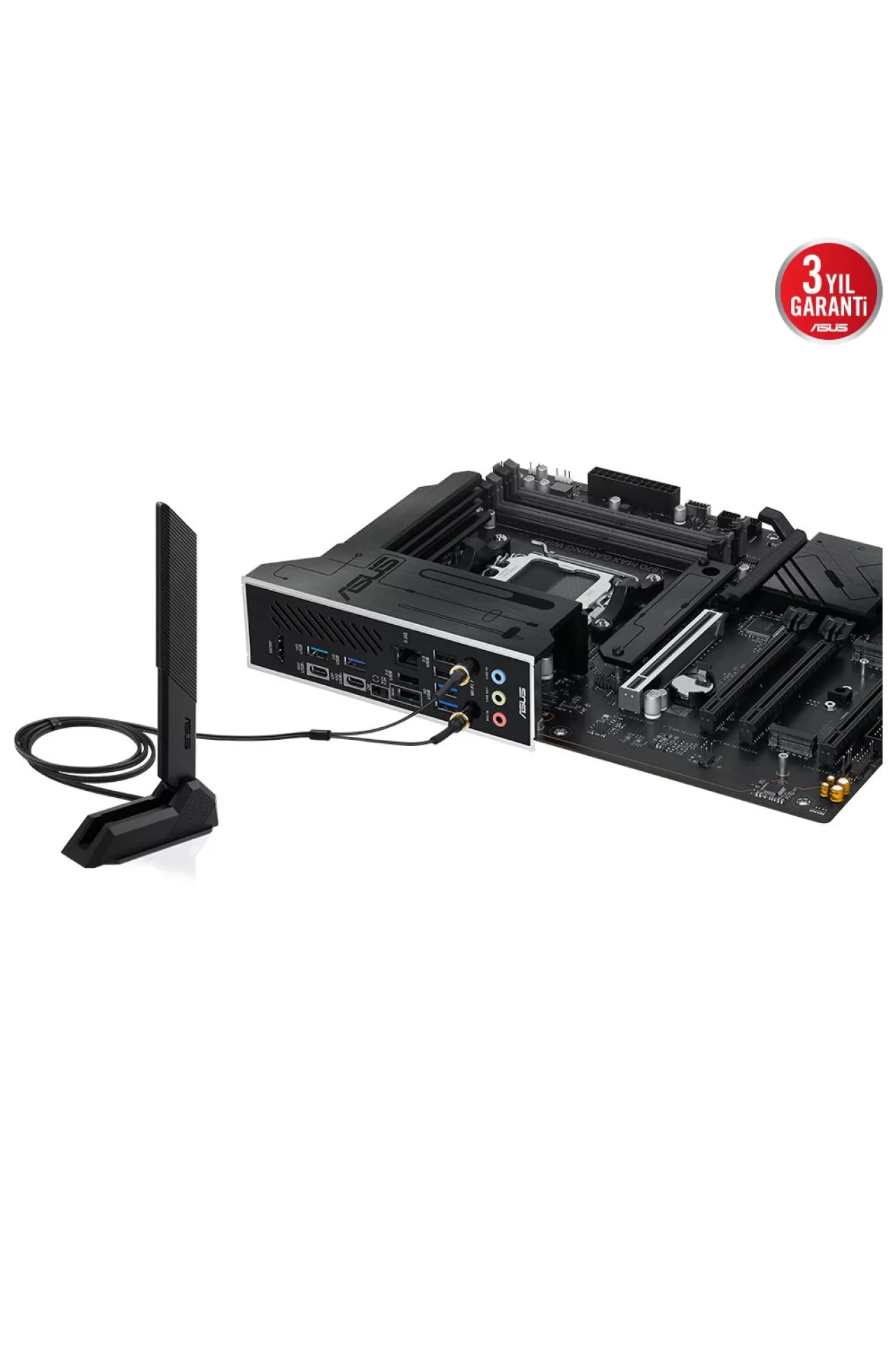 ASUS X870 Max Gaming WIFI7 8000MHz (OC) DDR5 Soket AM5 M.2 HDMI USB4 ATX Anakart