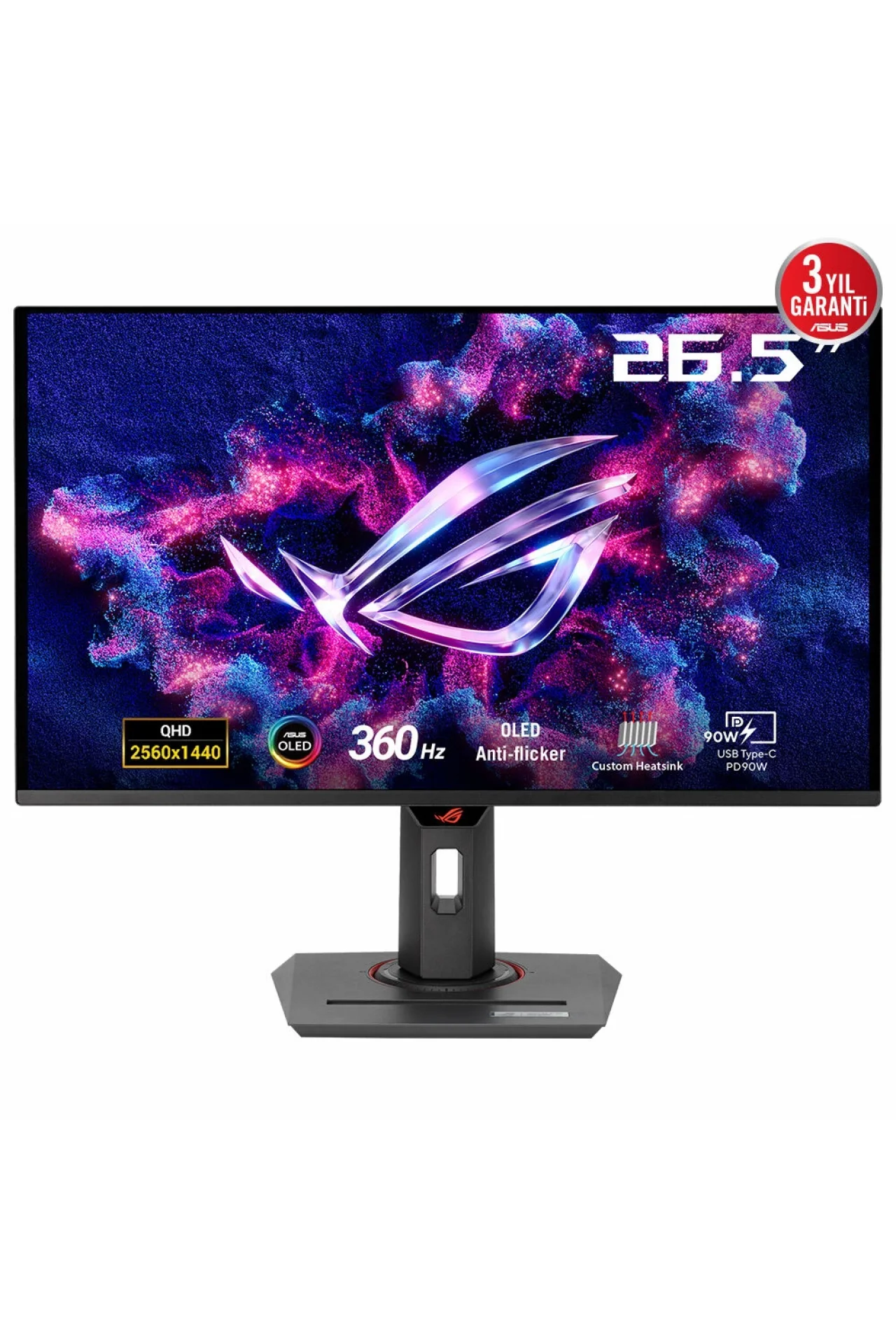 Asus ROG Strix OLED XG27ACDNG 26.5 inç 360Hz 0.03ms 2K QHD Adaptive Sync QD-OLED Pivot Gaming Monitör