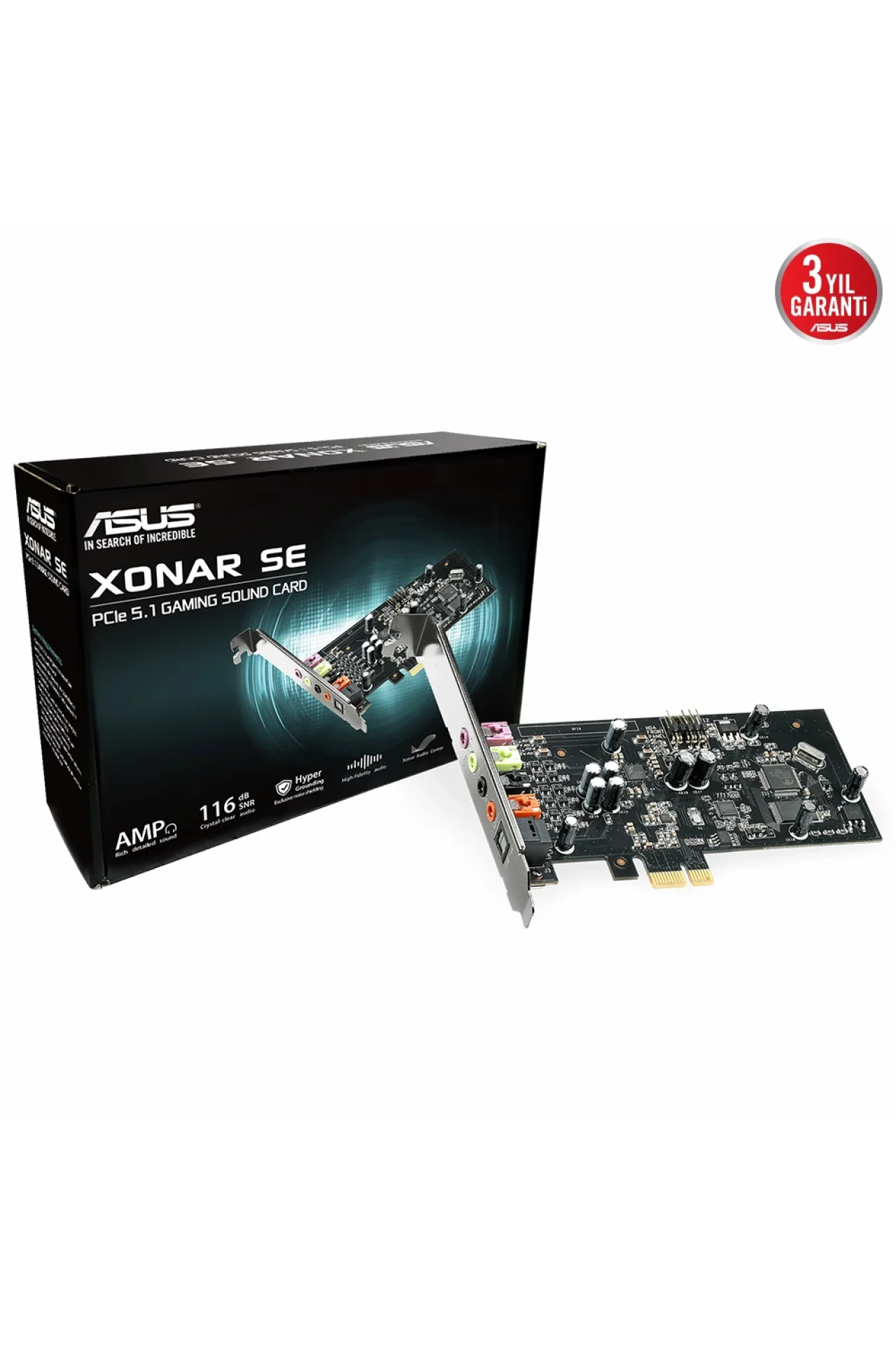 Asus Xonar SE 5.1 Kanal PCI Express Hi-Fi 300ohm 116dB Gaming Ses Kartı
