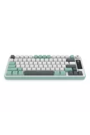 Hawk Gaming HK255 Membrane LCD RGB Kablosuz/Bluetooth Gri Yeşil %75 Türkçe Gaming Klavye