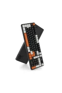 Hawk Gaming HK258 Membrane LCD RGB Kablosuz/Bluetooth Siyah Turuncu Full Türkçe Gaming Klavye