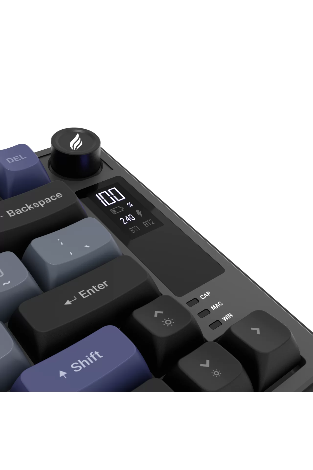 Hawk Gaming HK255 Membrane LCD RGB Kablosuz/Bluetooth Siyah Gri %75 Türkçe Gaming Klavye