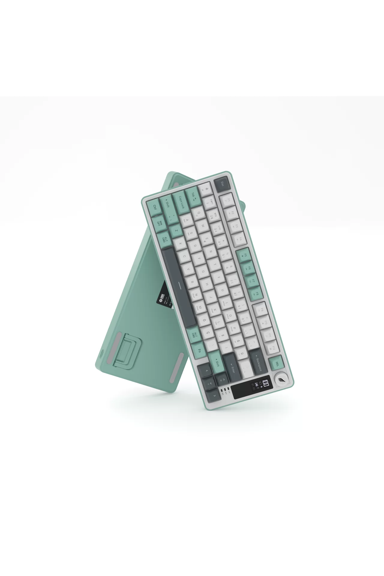 Hawk Gaming HK255 Membrane LCD RGB Kablosuz/Bluetooth Gri Yeşil %75 Türkçe Gaming Klavye