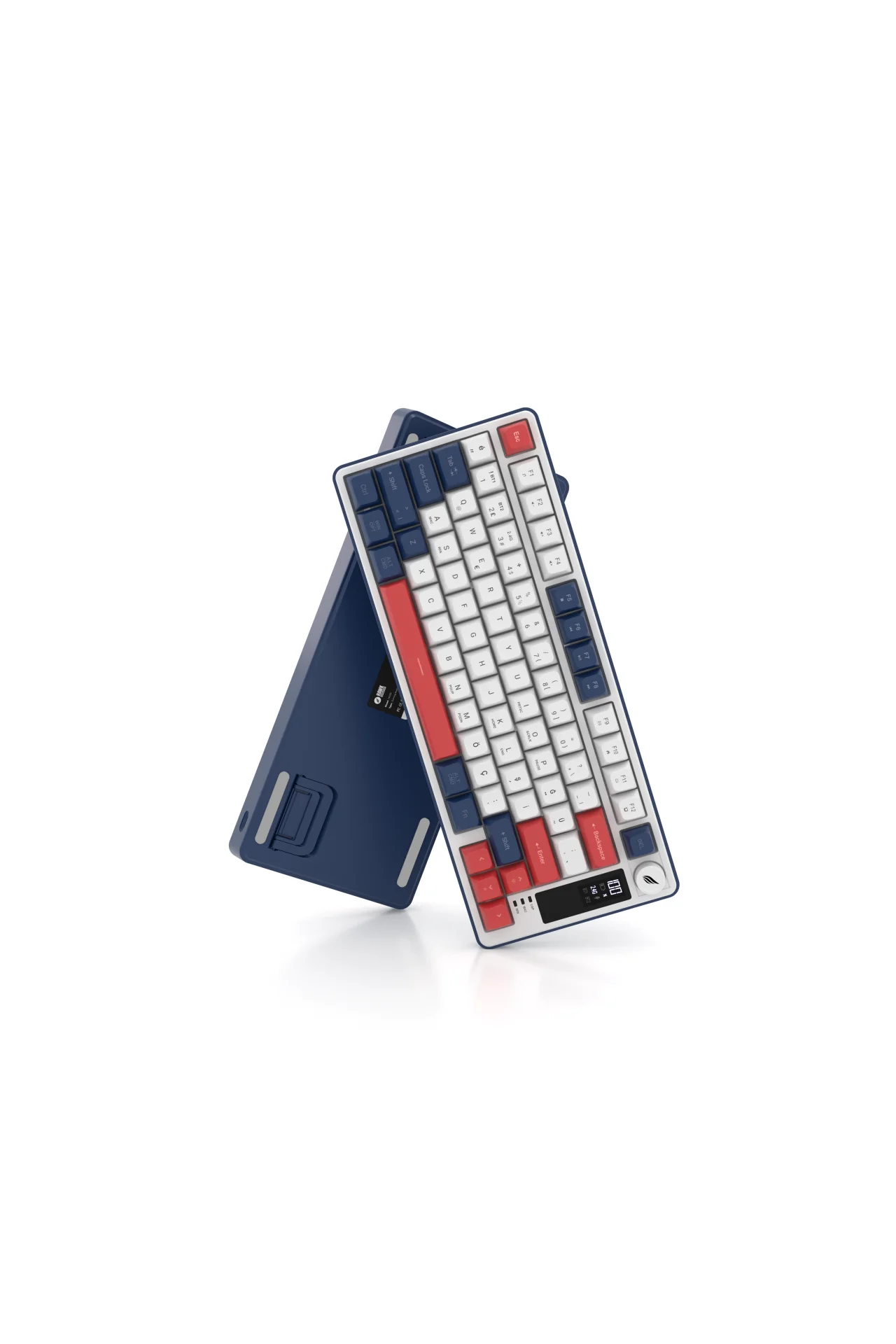 Hawk Gaming HK255 Membrane LCD RGB Kablosuz/Bluetooth Mavi Kırmızı %75 Türkçe Gaming Klavye