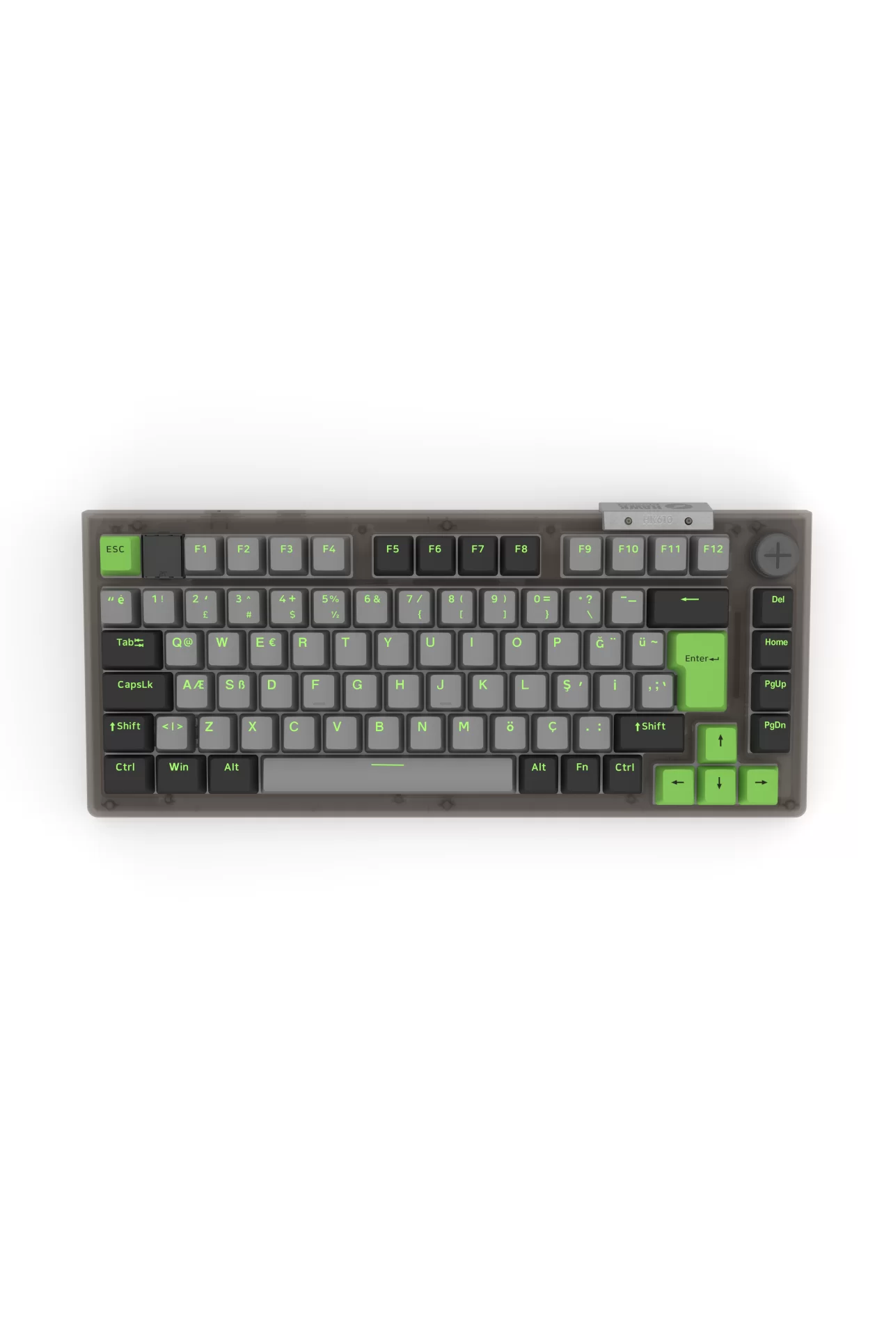 Hawk Gaming HK610 Gateron Switch RGB LCD Tri-Mode Kablosuz/Bluetooth %75 Gaming Klavye