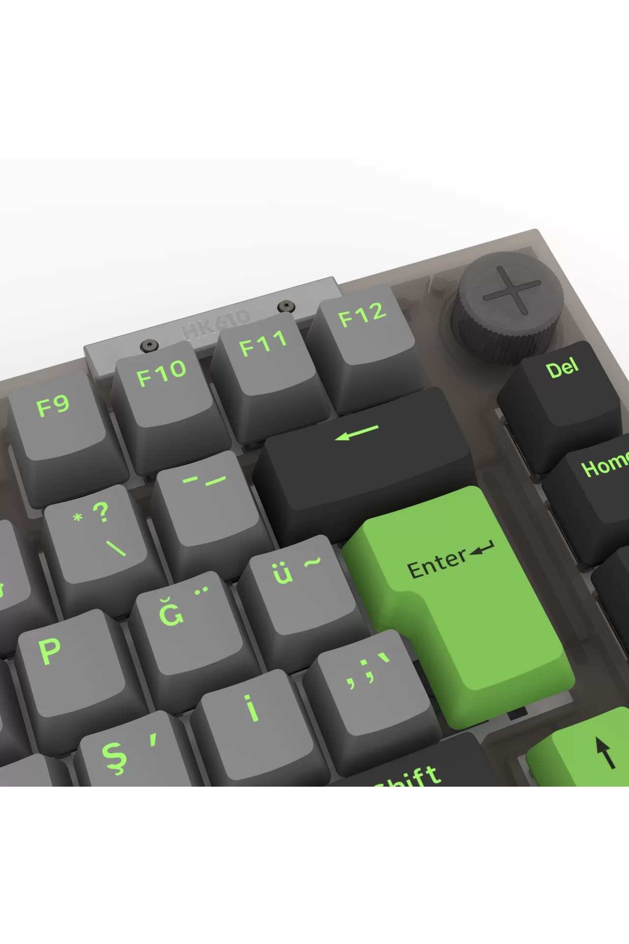 Hawk Gaming HK610 Gateron Switch RGB LCD Tri-Mode Kablosuz/Bluetooth %75 Gaming Klavye