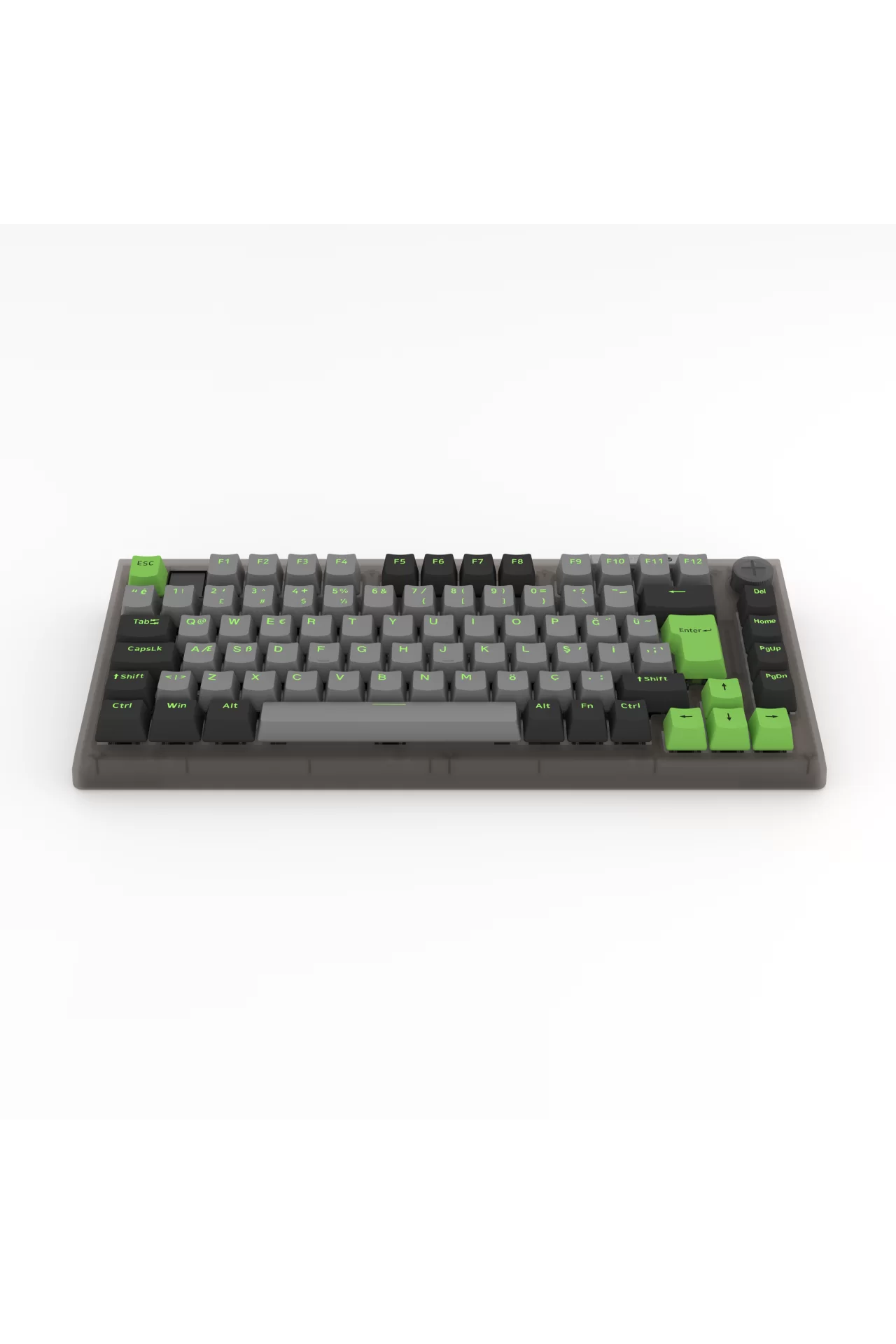 Hawk Gaming HK610 Gateron Switch RGB LCD Tri-Mode Kablosuz/Bluetooth %75 Gaming Klavye