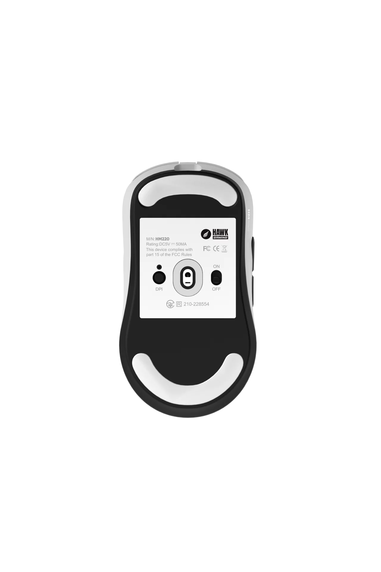 Hawk Gaming HM220 1K Hz 12000 DPI Tri-Mode Kablosuz/Bluetooth Beyaz Gaming Mouse