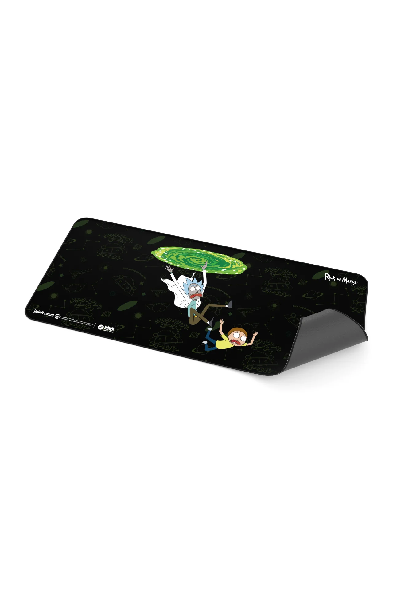 Hawk Rick And Morty Portal 90x40 Mouse Pad
