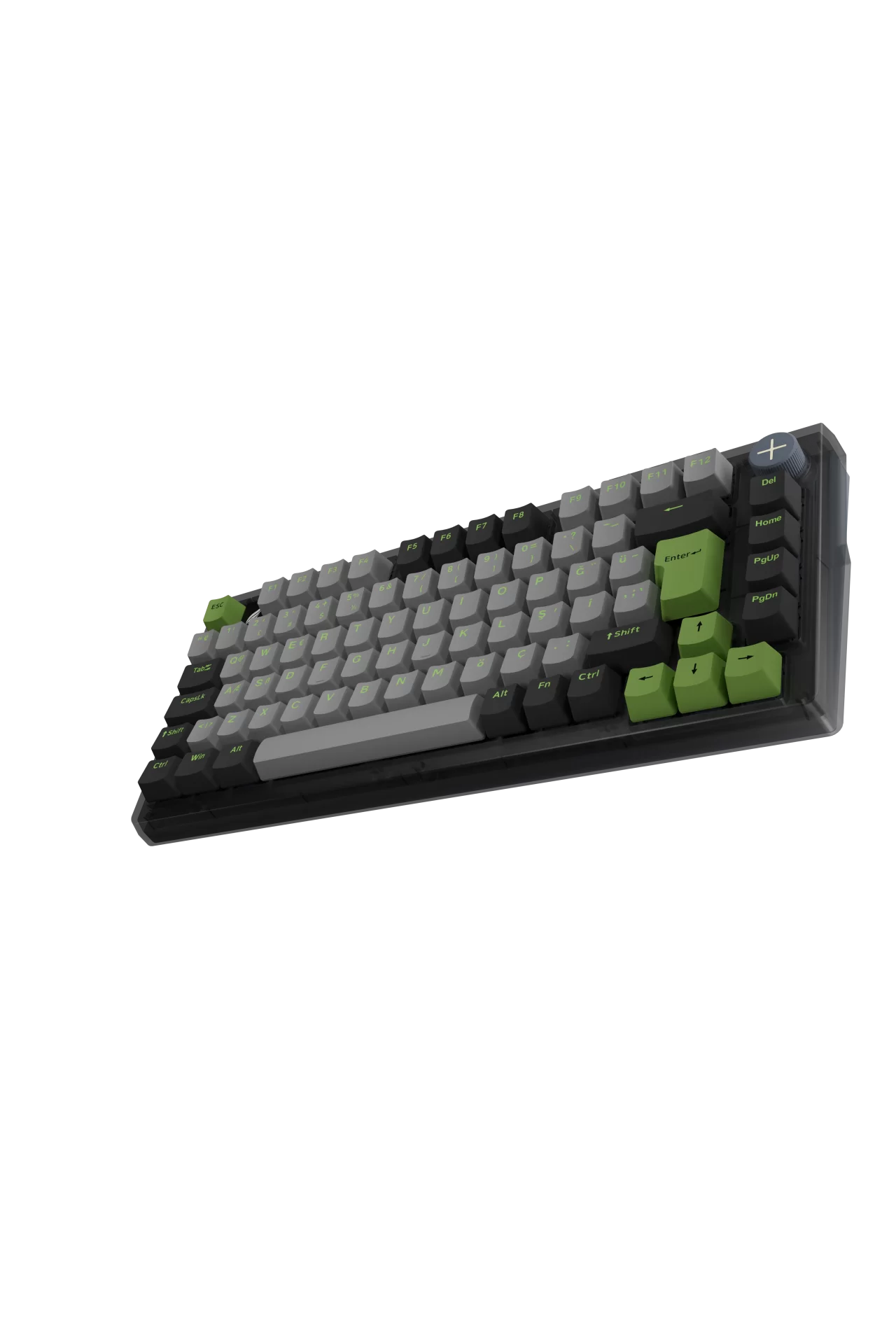 HK610 Gateron Switch RGB LCD Tri-Mode Kablosuz/Bluetooth %75 Gaming Klavye