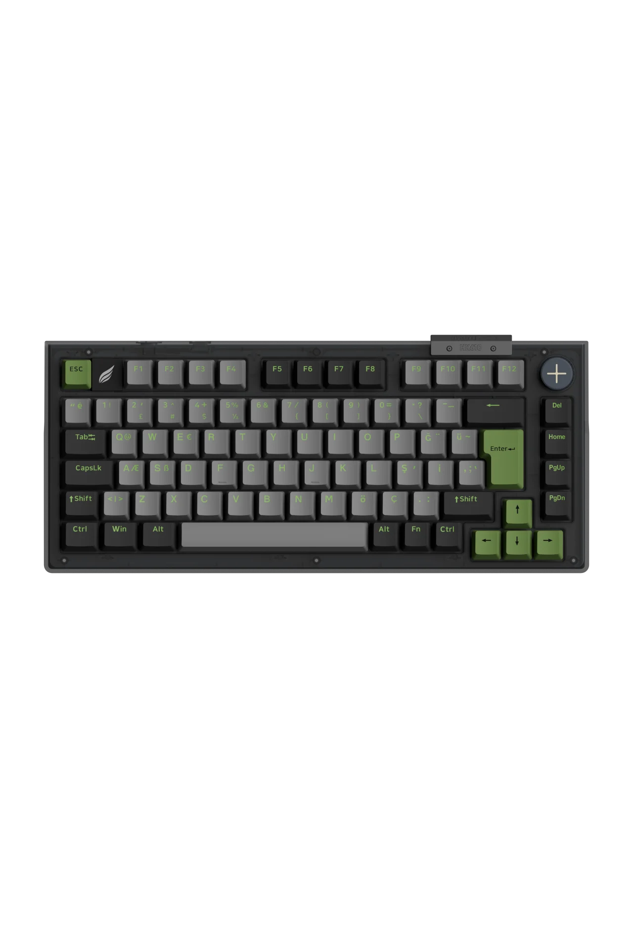 HK610 Gateron Switch RGB LCD Tri-Mode Kablosuz/Bluetooth %75 Gaming Klavye