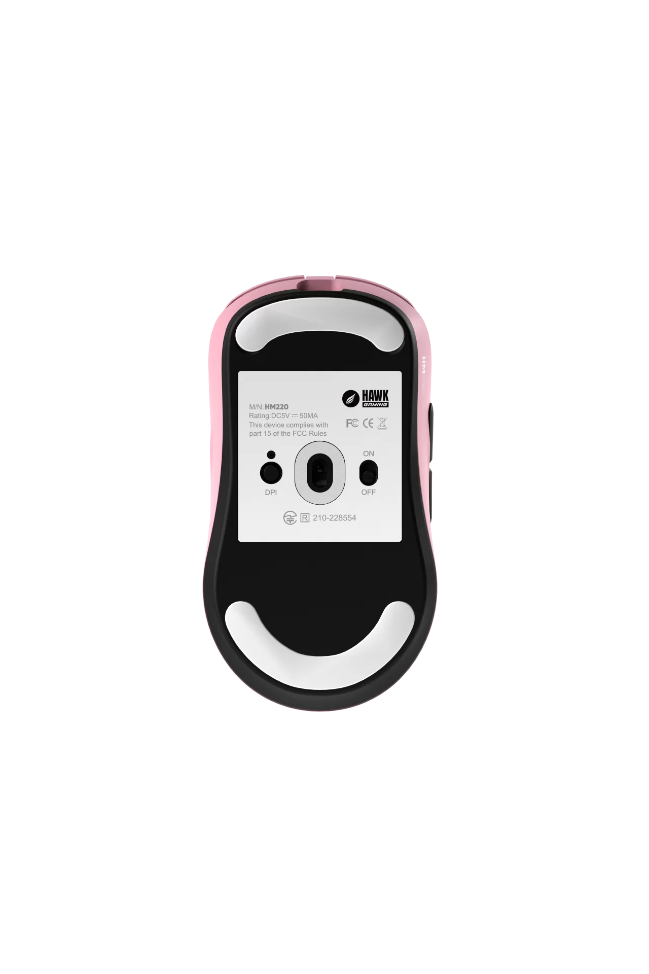 HM220 1K Hz 12000 DPI Tri-Mode Kablosuz/Bluetooth Pembe Gaming Mouse