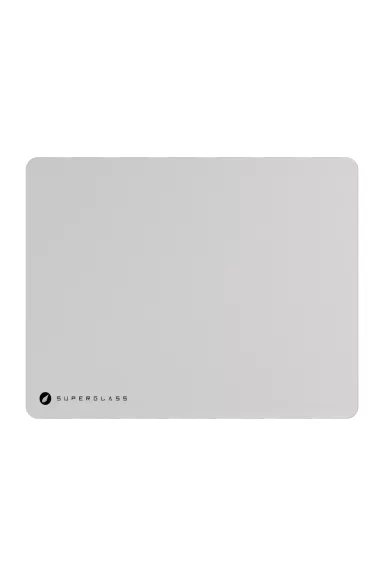 HS20 SuperGlass Kaymaz Taban 5mm Temperli Cam Beyaz Mousepad