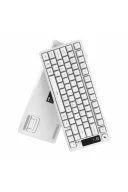 HK255 Membrane LCD RGB Kablosuz/Bluetooth Beyaz %75 Türkçe Gaming Oyuncu Klavye
