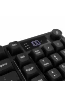 HK258 Membrane LCD RGB Kablosuz/Bluetooth Siyah Full Türkçe Gaming Oyuncu Klavye