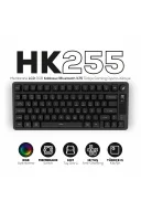 HK255 Membrane LCD RGB Kablosuz/Bluetooth Siyah %75 Türkçe Gaming Oyuncu Klavye