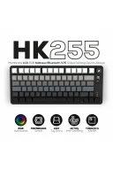 HK255 Membrane LCD RGB Kablosuz/Bluetooth Siyah Gradyan %75 Türkçe Gaming Klavye