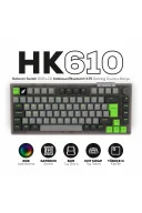 HK610 Gateron Switch RGB LCD Tri-Mode Kablosuz/Bluetooth %75 Gaming Oyuncu Klavye