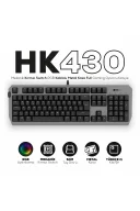 HK430 Mekanik Kırmızı Switch RGB Kablolu Metal Kasa Full Gaming Oyuncu Klavye