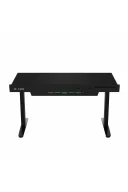 ION S Çift Motorlu Yükseklik Ayarlı RGB 140x70 Siyah Renk Çalışma ve Oyuncu Masası