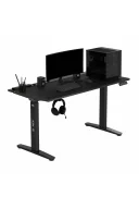 ION S Çift Motorlu Yükseklik Ayarlı RGB 140x70 Siyah Renk Çalışma ve Oyuncu Masası