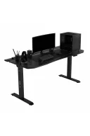 ION X Çift Motorlu Yükseklik Ayarlı RGB 160x80 Siyah Renk Çalışma ve Oyuncu Masası