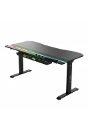 ION X Çift Motorlu Yükseklik Ayarlı RGB 160x80 Siyah Renk Çalışma ve Oyuncu Masası
