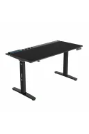 ION S Çift Motorlu Yükseklik Ayarlı RGB 140x70 Siyah Renk Çalışma ve Oyuncu Masası