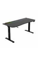 ION X Çift Motorlu Yükseklik Ayarlı RGB 160x80 Siyah Renk Çalışma ve Oyuncu Masası