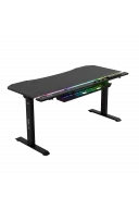 ION X Çift Motorlu Yükseklik Ayarlı RGB 160x80 Siyah Renk Çalışma ve Oyuncu Masası