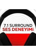 HS420 7.1 Surround Tri-Mode Kablosuz/Bluetooth Siyah Oyuncu Kulaklığı