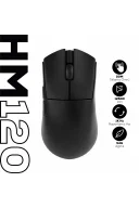 HM120 1K Hz 12500 DPI Tri-Mode Kablosuz/Bluetooth Siyah Gaming Oyuncu Mouse
