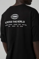 Across The World Oversize Siyah T-Shirt