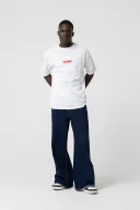 Fish Oversize Beyaz T-Shirt